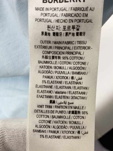 商品画像：首回り、右肩、背面左側汚れ有/Tシャツ/XS/コットン/BLU/8026475 5