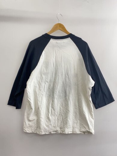 画像：CUNEハレーバイク/ロゴプリント/7分袖カットソー/使用感有/3/コットン/WHT/プリント2