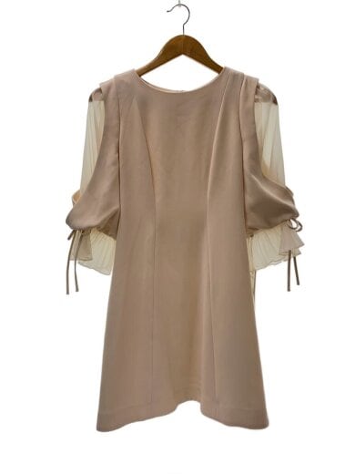 商品画像：レディライクフレアミニワンピース/0/ポリエステル/BEG/無地/SWF0254083 1