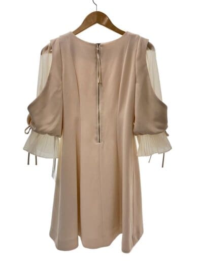 商品画像：レディライクフレアミニワンピース/0/ポリエステル/BEG/無地/SWF0254083 2