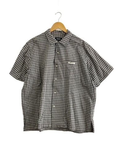 商品画像：EMBROIDERED/半袖シャツ/L/コットン/GRY/チェック/101232014005// 1