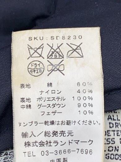 商品画像：襟ヨゴレ/60/40クロスリバーシブルダウンベスト/M/コットン/BLK/無地/SD8230 5