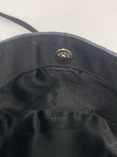 商品画像：2WAYバンブーハンドルミニスクエアショルダーバッグ/サテン/BLK/無地// 7