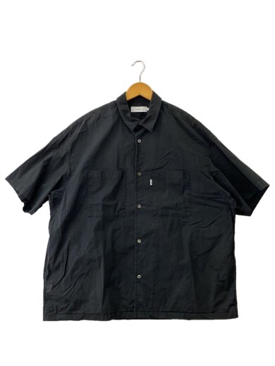 商品画像：Stretch Typewriter S/S Oversized Box Shirt/FREE/コットン/BLK// 1