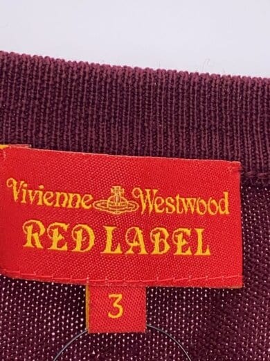 商品画像：ニット・セーター(薄手)/3/ウール/RED/無地/357-03-11038// 3