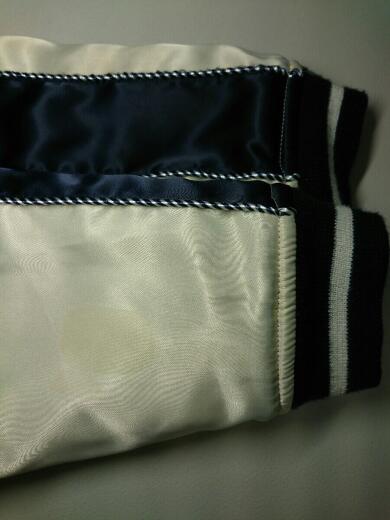 画像：PUNK DRUNKERSパンクドランカーズ×クッキー/スカジャン/M/ポリエステル/ネイビー/ピンク/リバーシブル/刺繍7