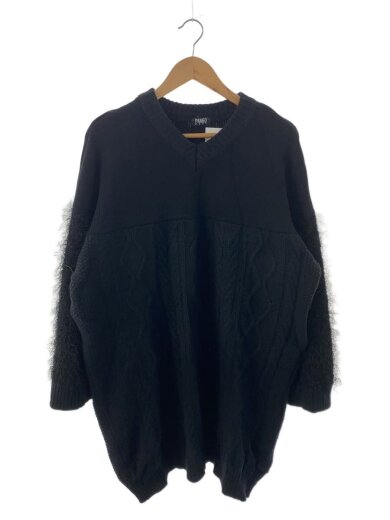 商品画像：ニット・セーター(厚手)/FREE/ウール/BLK 1