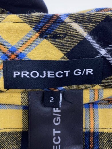 商品画像：プロジェクトジーアール/長袖シャツ/2/コットン/YLW/チェック 3