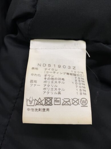 商品画像：ダウンジャケット/S/ナイロン/BLK/無地/ND51903Z 4