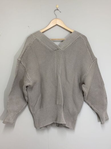 商品画像：カーディガン(厚手)/FREE/コットン/GRY/無地/CL006064ER 2