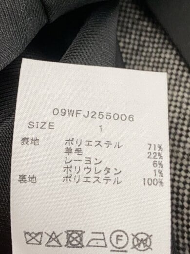 商品画像：テーラードジャケット/1/ウール/GRY/09WFJ255006 4