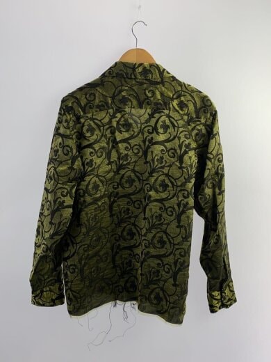 商品画像：長袖シャツ/M/レーヨン/KHK/総柄/HM124/ホツレ有 2