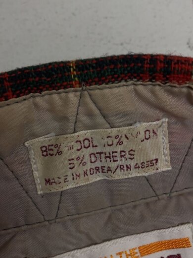 商品画像：長袖シャツ/M/ウール/RED/チェック 4