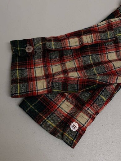 商品画像：長袖シャツ/M/ウール/RED/チェック 5