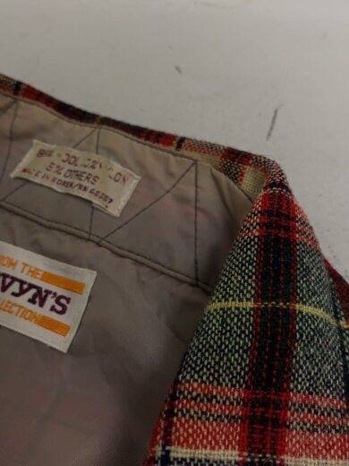 商品画像：長袖シャツ/M/ウール/RED/チェック 6