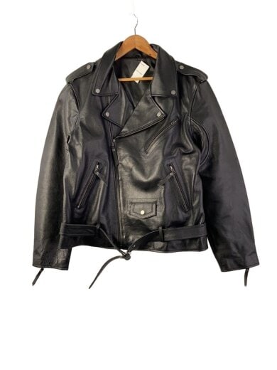 商品画像：レザージャケット・ブルゾン/--/レザー/BLK 1