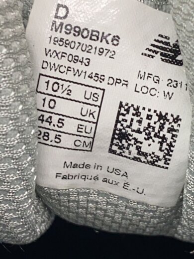 商品画像：M990/ブラック/28.5cm/BLK 5