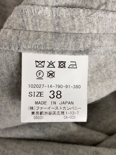 商品画像：シャツ/長袖ワンピース/38/ウール/GRY/無地/102027-14-790-91-380 4