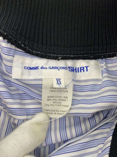 商品画像：長袖シャツ/XS/コットン/BLU/ストライプ/W20054/リブ付き 3