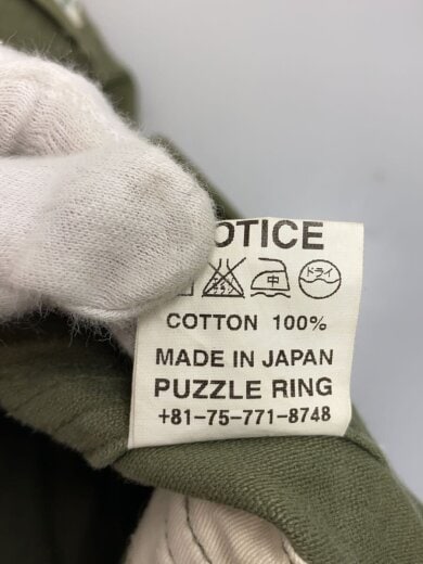 画像：SASSAFRASカーゴパンツ/S/コットン/GRN/無地5