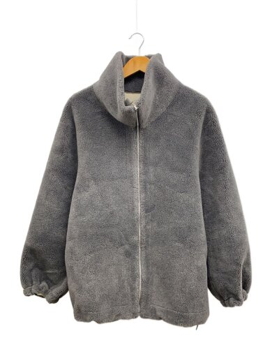 商品画像：2WAY/ボアフェイクレザーコート/フリースジャケット/2/ウール/GRY/512460001201-01 1