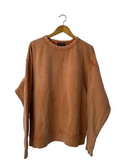 商品画像：スウェット/24SS/ダメージクルーネック/XL/コットン/ORN/24-070-470-6072-3-0 1