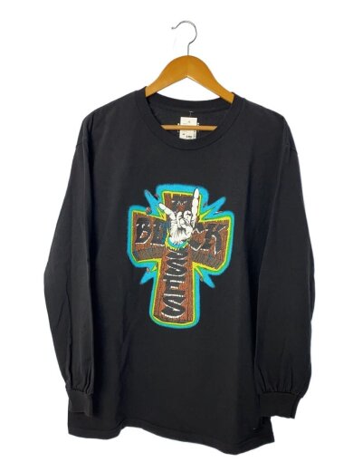 商品画像：カットソー/L/コットン/BLK/プリント 1