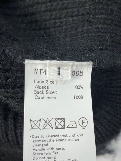 商品画像：24AW/畔ひょっとこ起毛 JIP VESTニットベスト(厚手)/1/アルパカ/BLK/無地 4