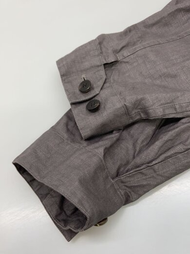 商品画像：チンツリネンジップアップシャツブルゾン/FREE/リネン/GRY/無地 5