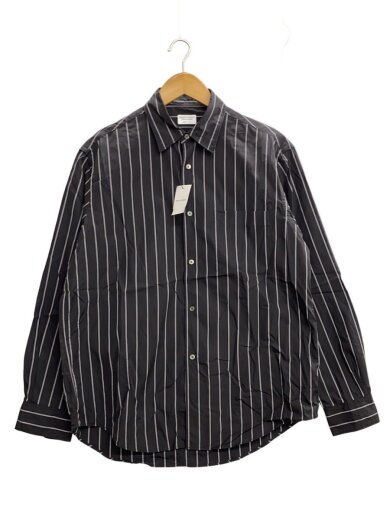 商品画像：25SS/ブロードレギュラーシャツFORM型/S/コットン/BLK/ストライプ/1211-1-000014// 1