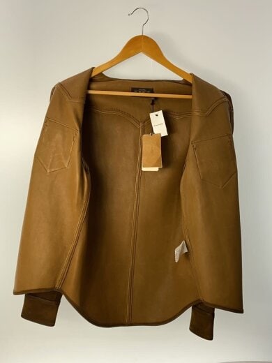 商品画像：ラムレザーウエスタンシャツ/タグ付/レザージャケット・ブルゾン/S/羊革/BRW 3