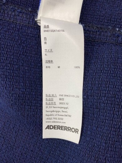 商品画像：Elis Jacket Blue/ジャケット/XL/コットン/NVY/無地/BN01SSJK1601BL 5