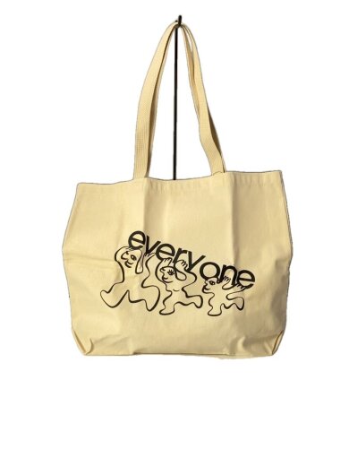 商品画像：Vincent TOTE BAG/トートバッグ/キャンバス/WHT/プリント 1