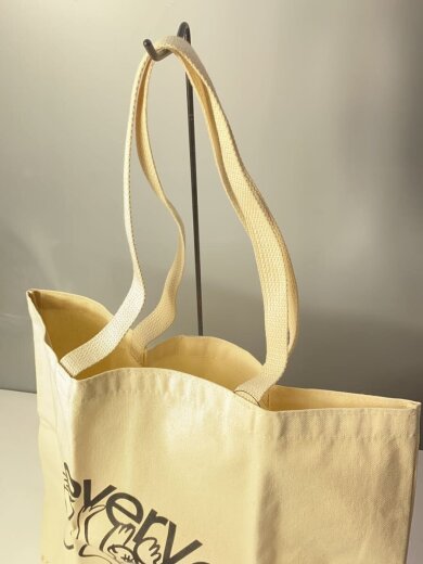 商品画像：Vincent TOTE BAG/トートバッグ/キャンバス/WHT/プリント 3