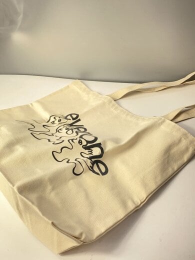 商品画像：Vincent TOTE BAG/トートバッグ/キャンバス/WHT/プリント 6