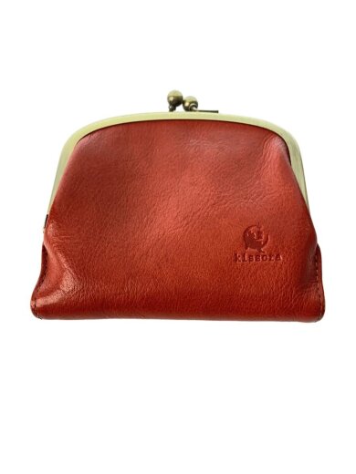 商品画像：2つ折り財布/レザー/RED/レディース 1