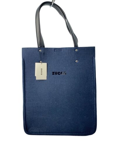 商品画像：トートバッグ/ポリエステル/NVY/ZU83-AG479-13/カッティングロゴ 1