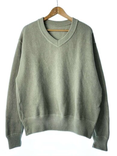 商品画像：ニット・セーター(薄手)/1/コットン/2403-001/Moss Stitch V 1