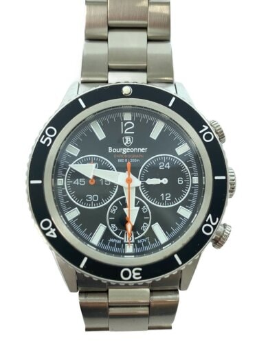 商品画像：Bourgeonner/クォーツ腕時計/アナログ/ステンレス/BLK/BG-002 1