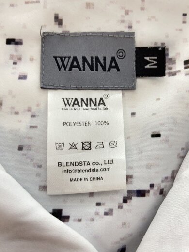 商品画像：セットアップ/M/ポリエステル/WHT/総柄/半袖シャツ/ショートパンツ 4