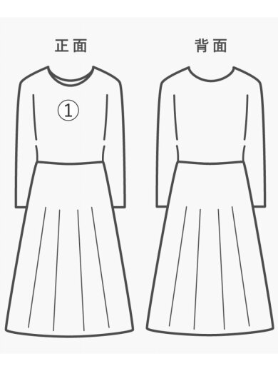 商品画像：長袖ワンピース/S/カシミア/NVY 8