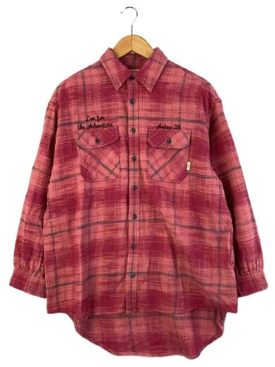 商品画像：長袖ブラウス/FREE/コットン/PNK/チェック/783-5220603// 1