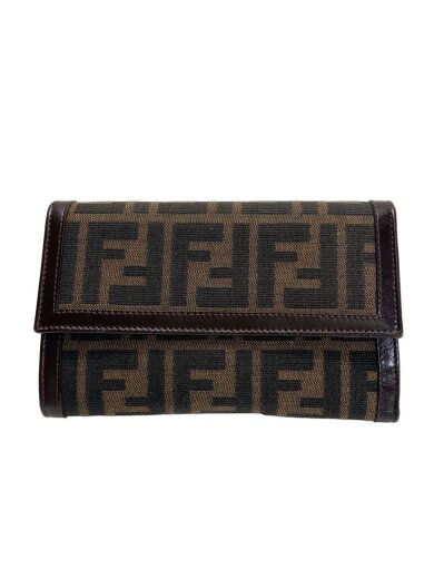 商品画像：3つ折り財布/キャンバス/BRW/総柄/レディース/2266.30858 1
