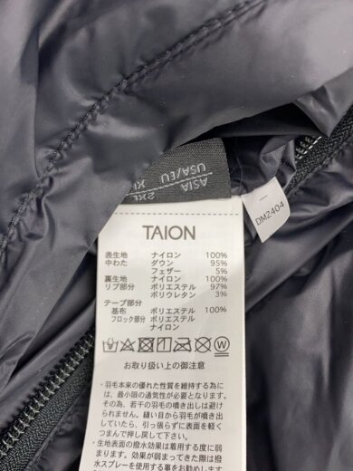 画像：TAIONリバーシブル/インナーダウンジャケット/XXL/ナイロン/BLK/DM2404//3