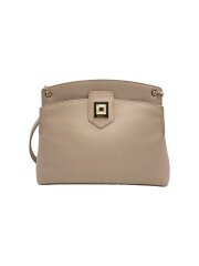 ショルダーバッグ/レザー/PNK/無地/側面汚有