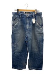 バギーデニム/36/デニム/IDG/無地