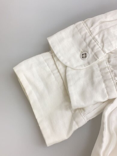 画像：SCYE半袖ブラウス/36/リネン/WHT/無地/1219-310295