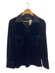 22AW/長袖シャツ/2/ベロアスキッパーシャツ/BLK/無地/LM-22AW-SH01
