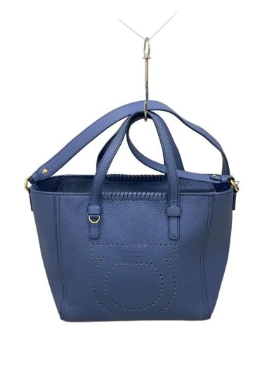 画像：Salvatore Ferragamoショルダーバッグ/レザー/BLU/無地/GG-21G7151