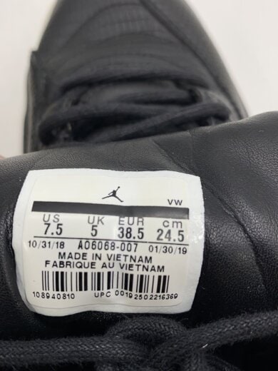 商品画像：WMNS AIR JORDAN 12 RETRO/ウィメンズエアジョーダン/ブラック/AO6068-007/24 5